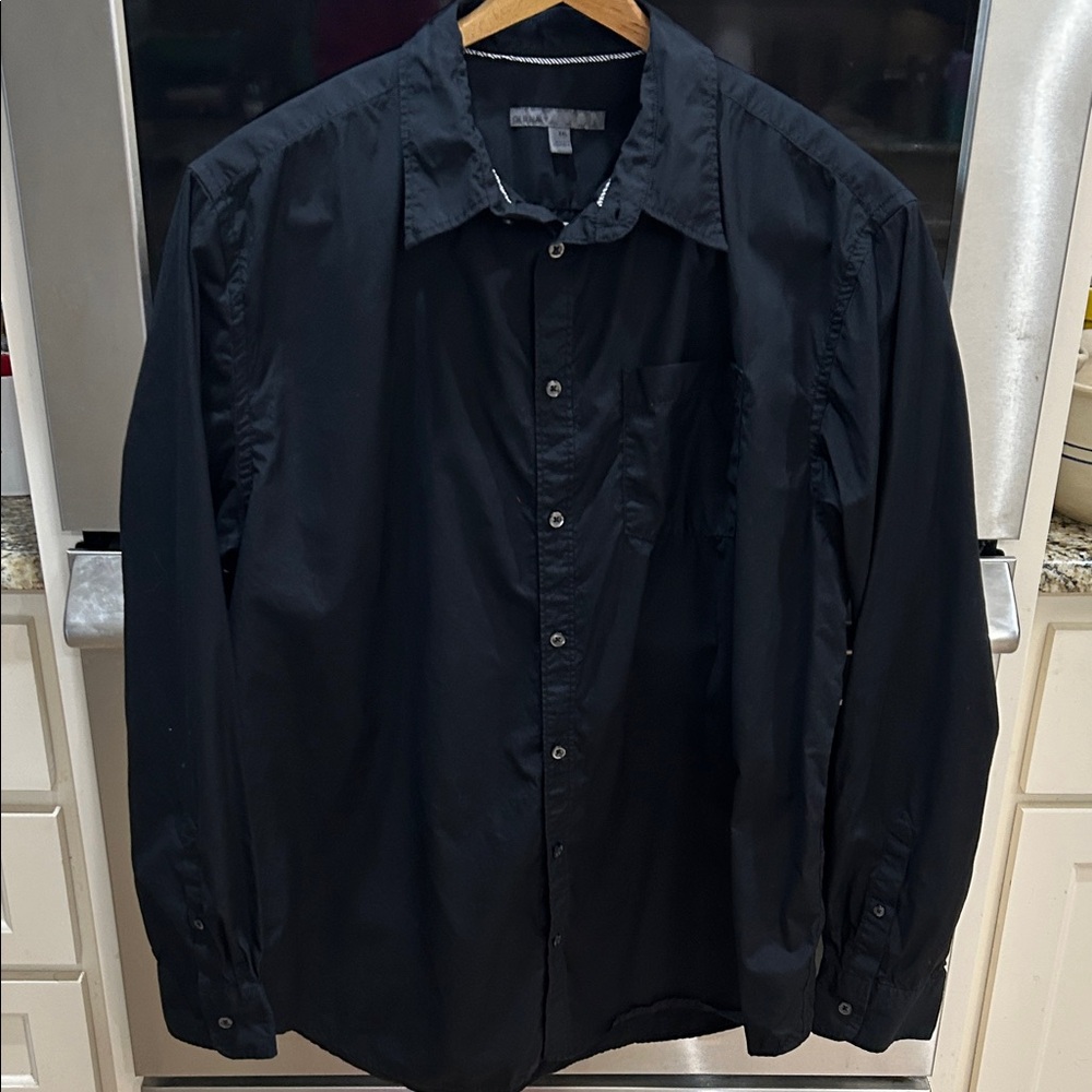 Old Navy Men's Black Casual Button Down Shirt XXL